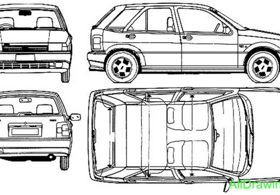 Fiat Tipo 5-Door (Фиат Типо 5-дверный) - чертежи (рисунки) автомобиля